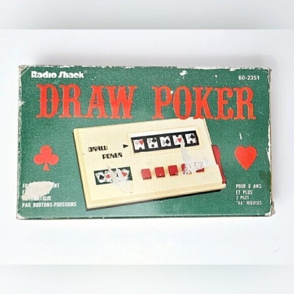 Vintage 80's Radio Shack Draw Poker Card Game Japan 60-2351 Handheld Ele… - Picture 2 of 11